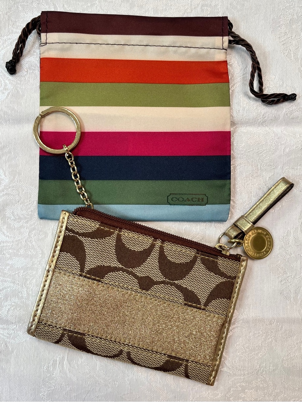 Coach Legacy Signature Card Case with Limited Edition 65th Anniversary Pouch